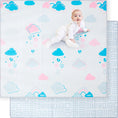 Load image into Gallery viewer, Reversible Baby Play Mat Clouds - Geometry, 197x177
