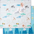 Load image into Gallery viewer, Reversible Baby Play Mat Safari - Mountains, 197x177