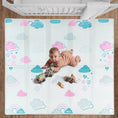 Load image into Gallery viewer, Reversible Baby Play Mat Clouds - Geometry, 197x177