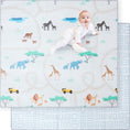 Load image into Gallery viewer, Reversible Baby Play Mat Safari - Geometry, 197x177
