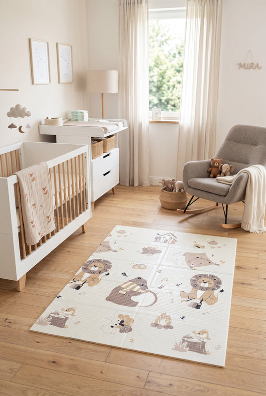 Reversible Baby Play Mat Forest Symphony, 180x150