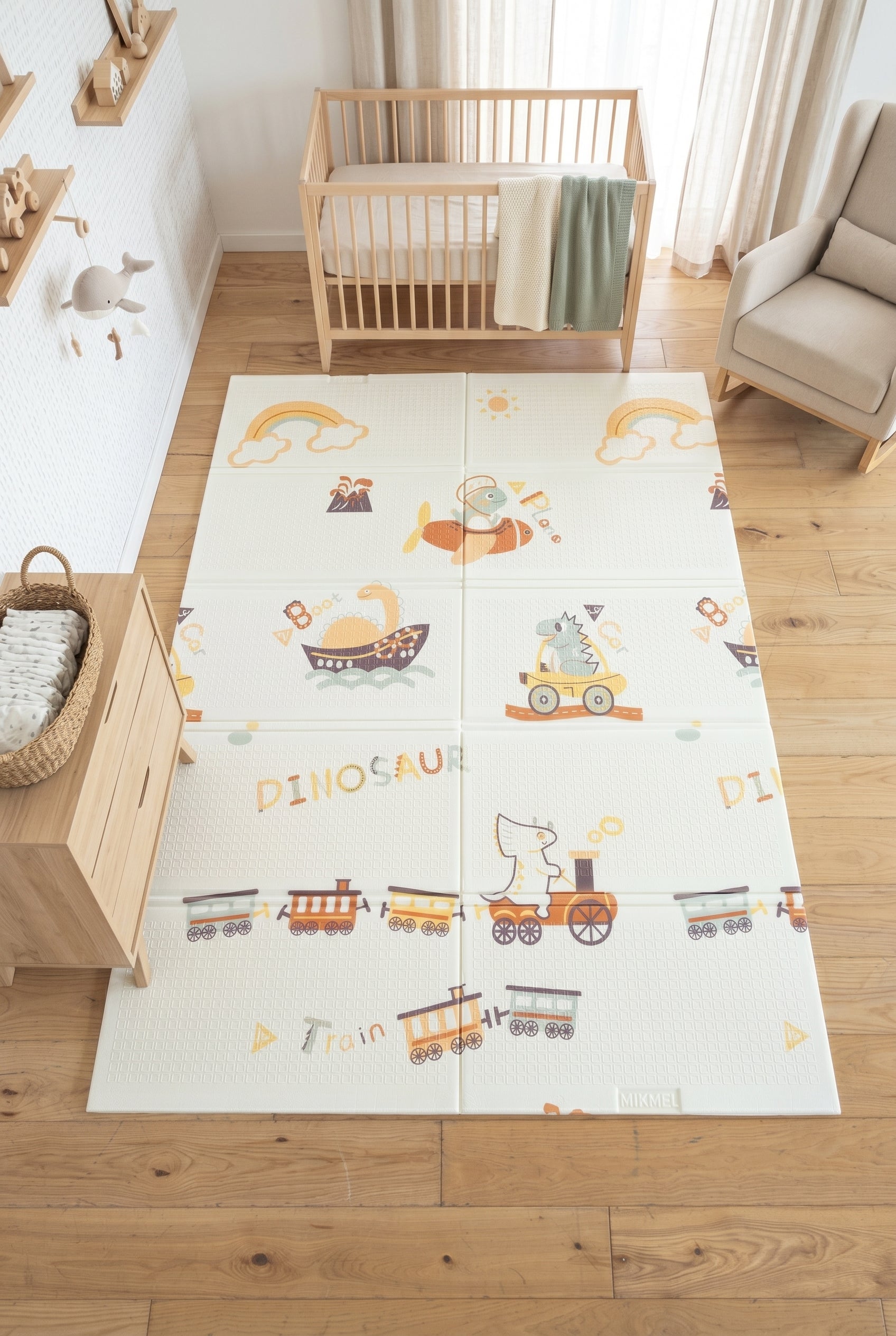 Reversible Baby Play Mat Forest Symphony, 180x150