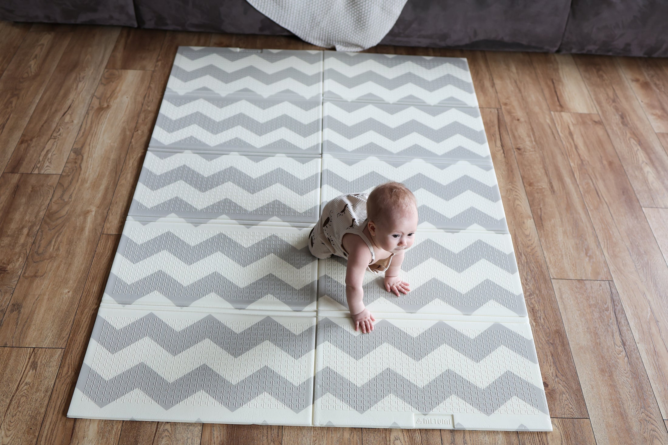 Reversible Baby Play Mat Animals- Zigzagi, 180x120 cm