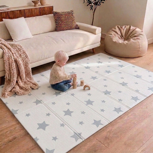 Reversible Baby Play Mat City - Stars, 180x150